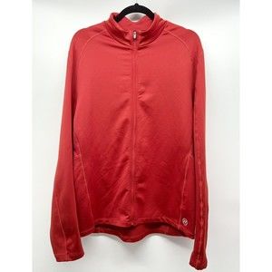 Novara REI Men’s Jacket Sz XL Mountain Cycling Soft Shell Red Full Zip Rear Flap